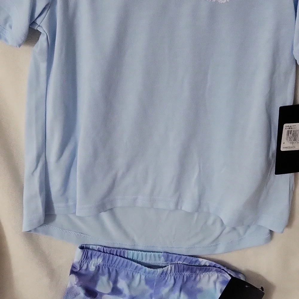 Converse Light Blue T-Shirt with Pink Logo